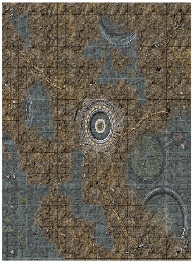 Battle Systems Terrain Alien Catacombs Game Mat 2x2 - Neoprene Playmat for 40k, Necromunda, Fallout, Marvel: Crisis Protocol - Image 2